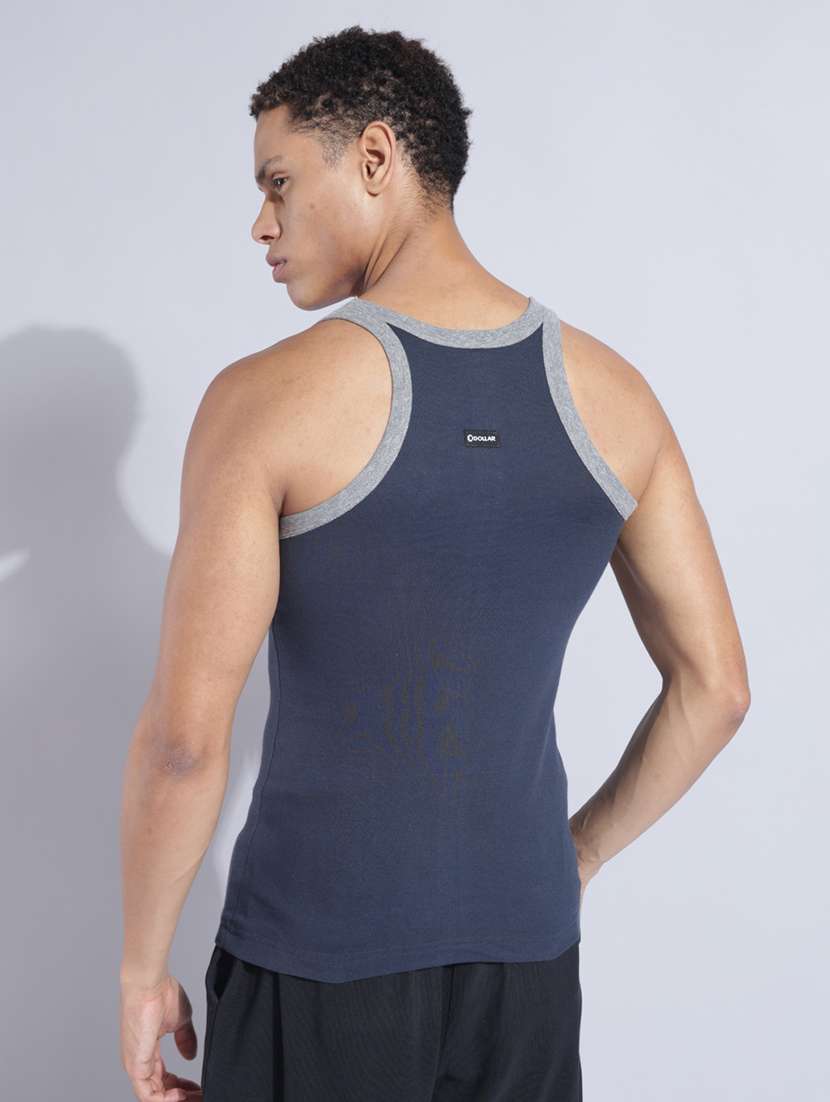 men solid sleeveless vest pack of 2 - 22181022 -  Standard Image - 2