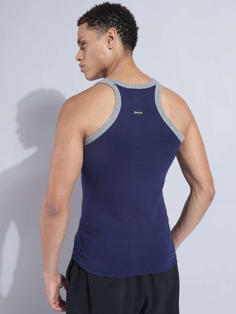 men pack of 4 solid sleeveless vest - 22181027 -  Standard Image - 2