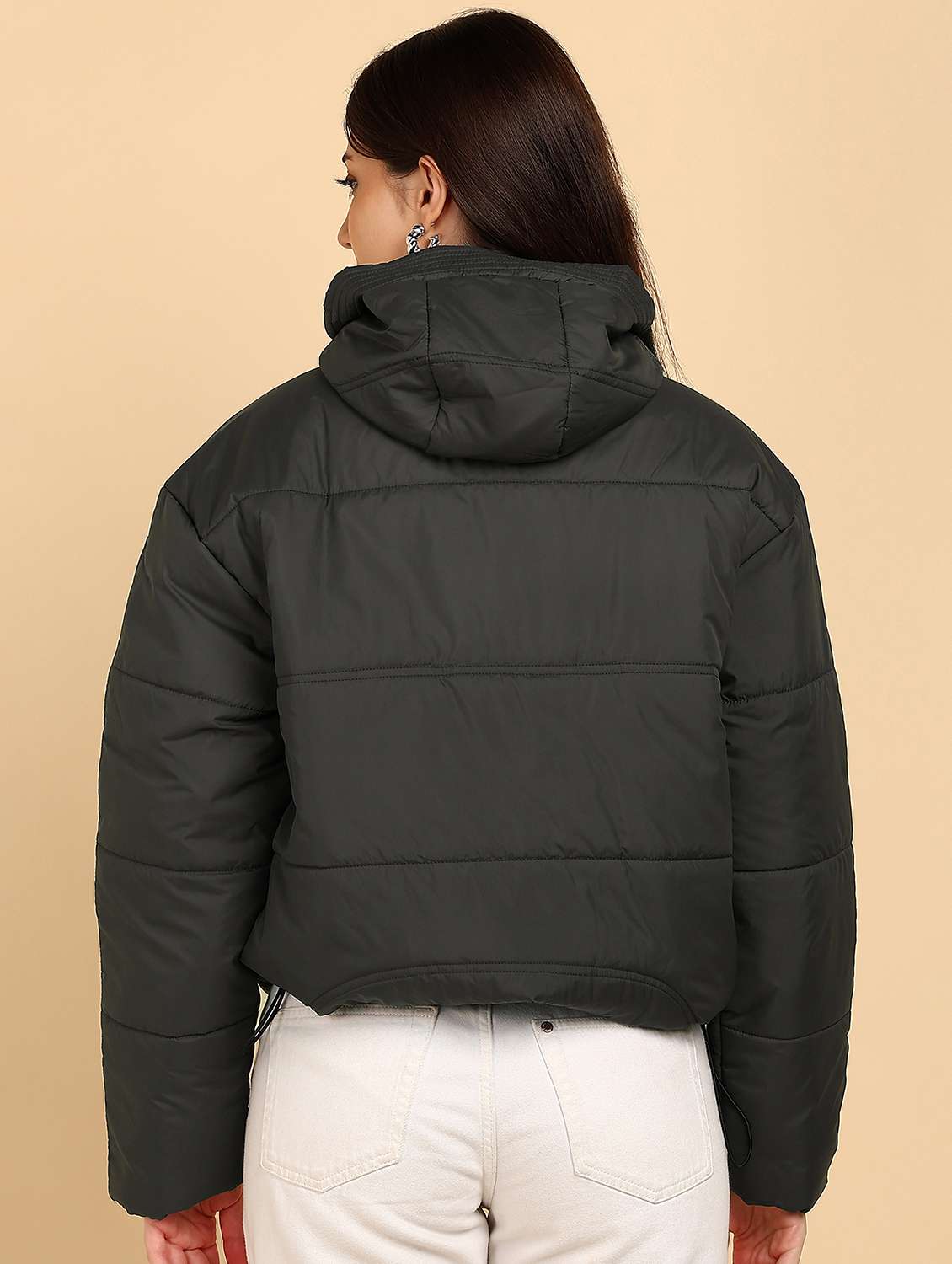 women solid long sleeve quilted jacket - 22181121 -  Standard Image - 2