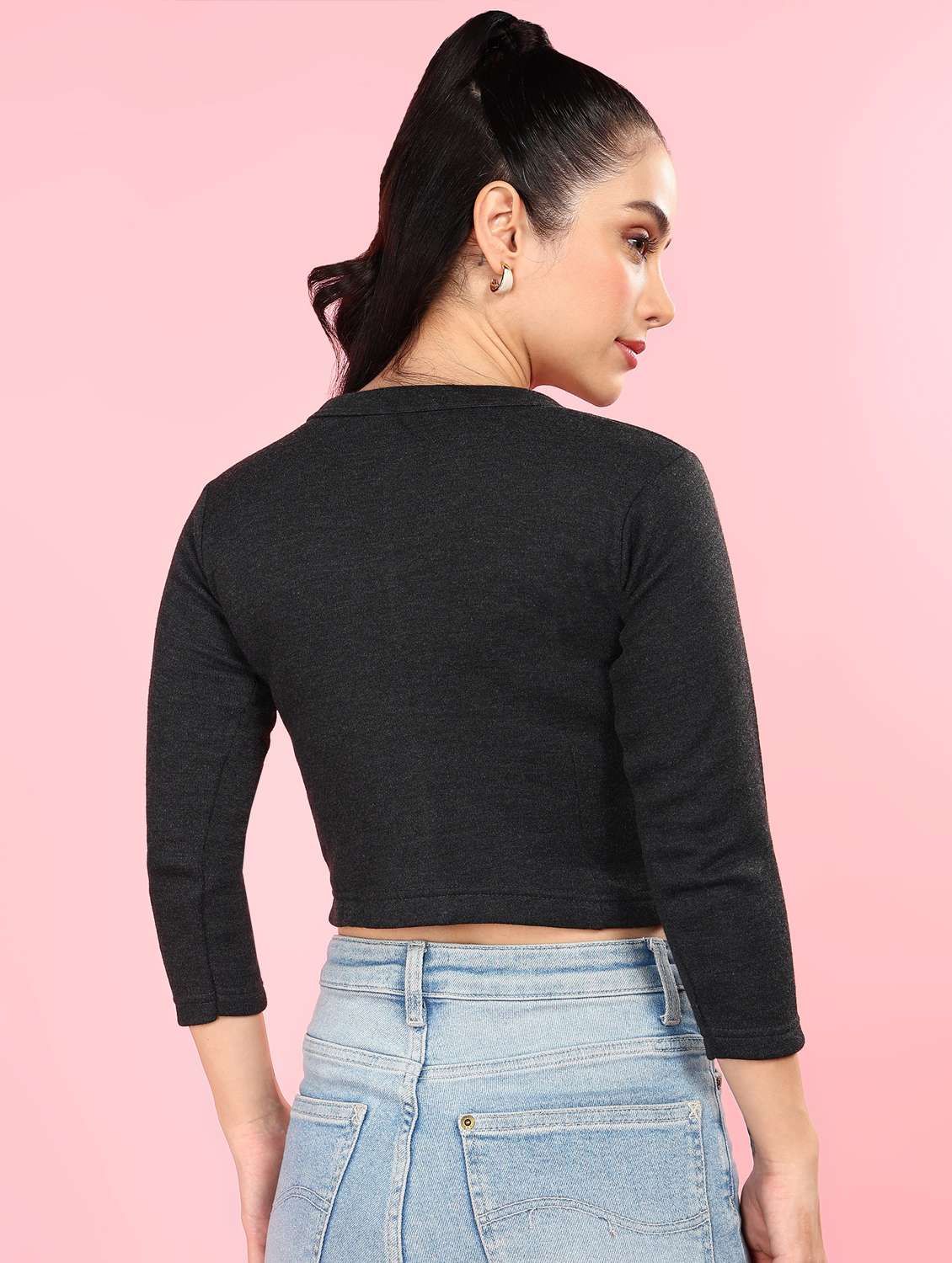 women pack of 2 solid three quarter sleeve thermal top - 22181132 -  Standard Image - 2