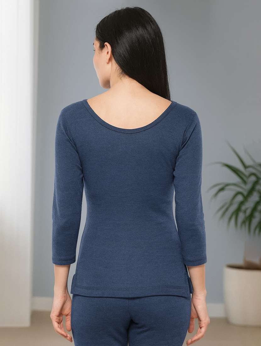 women pack of 2 solid three quarter sleeve thermal top - 22181136 -  Standard Image - 2