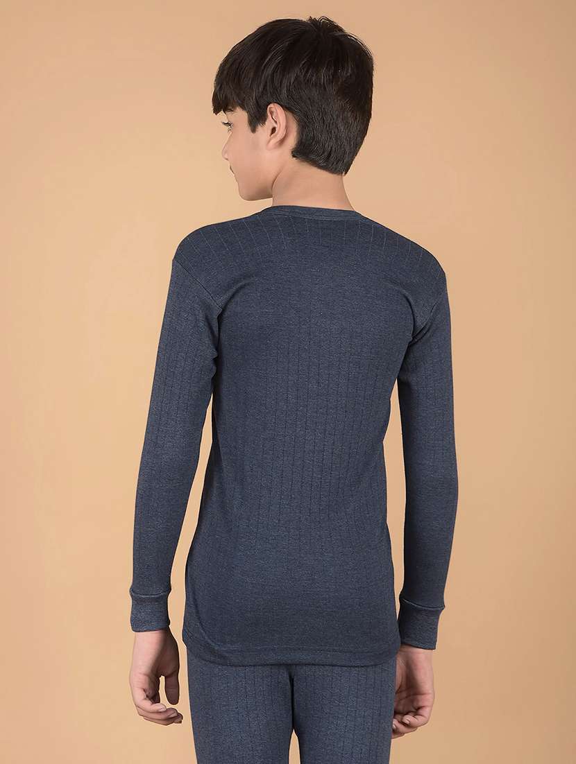 boys solid round neck top thermal wear - 22181146 -  Standard Image - 2