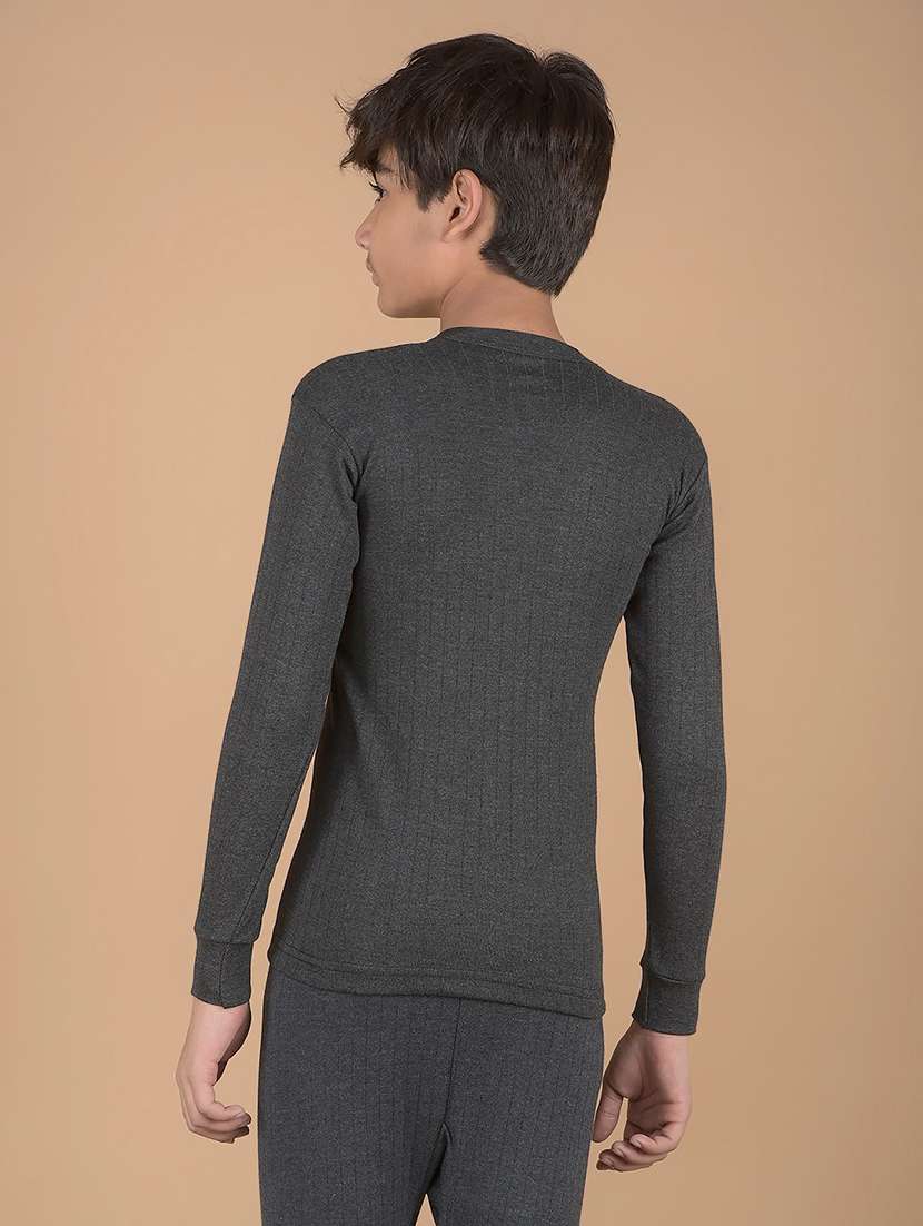 boys solid v neck top thermal wear - 22181147 -  Standard Image - 2
