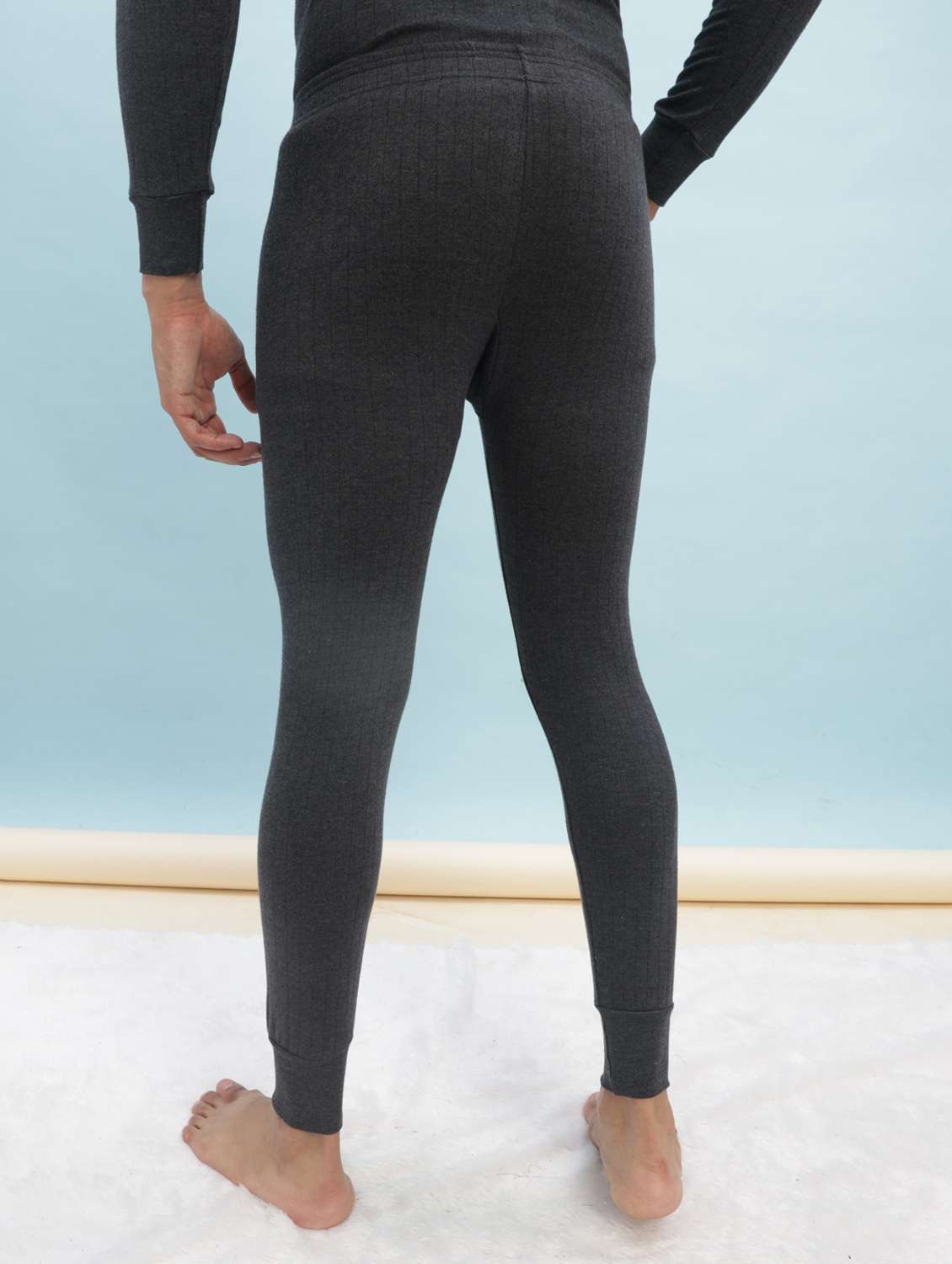 men solid mid rise thermal bottom - 22181153 -  Standard Image - 2