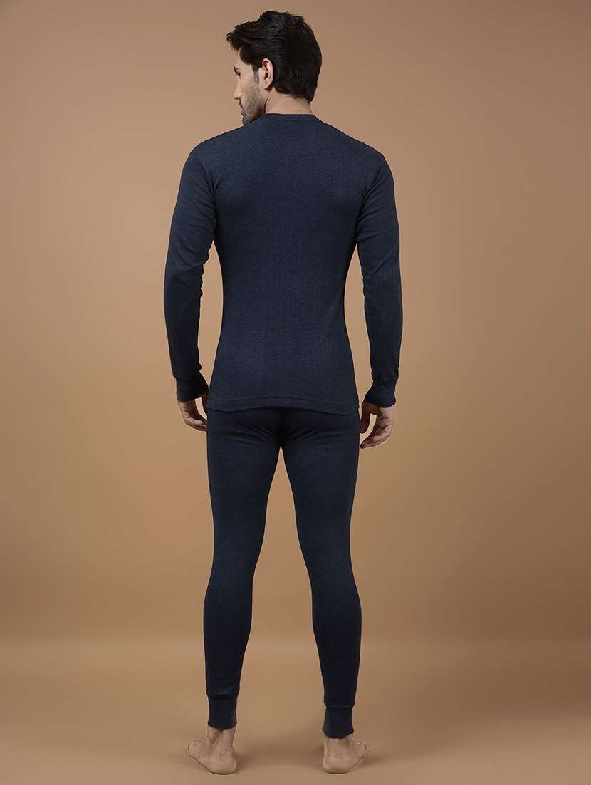men solid full sleeve thermal set - 22181160 -  Standard Image - 2