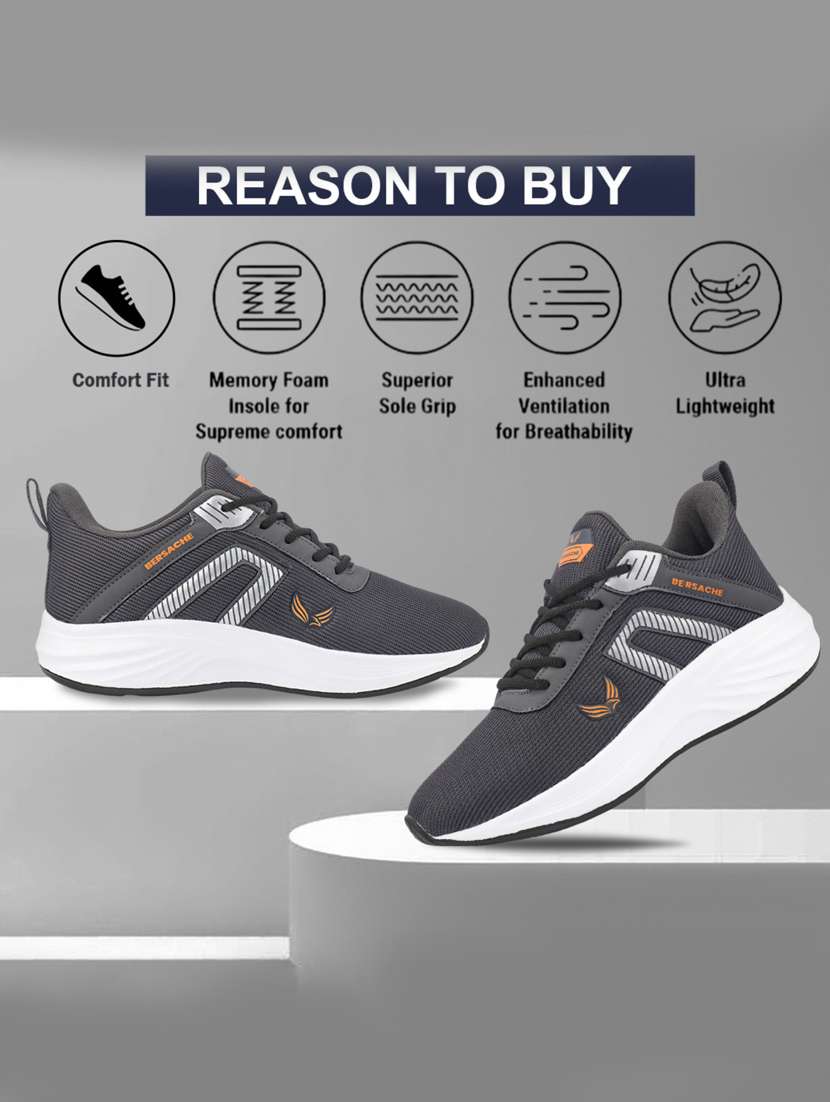 men solid lace up sport shoe - 22181188 -  Standard Image - 2