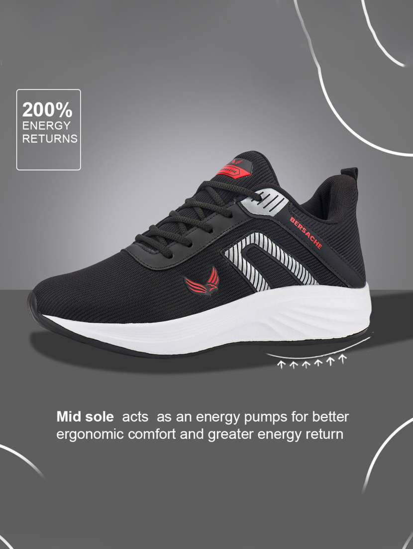 men black lace up sport shoe - 22181200 -  Standard Image - 2