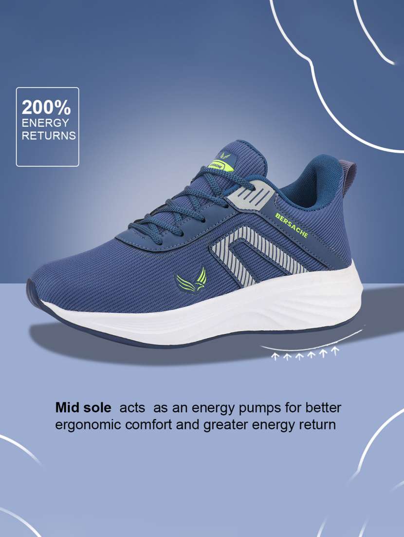 men blue lace up sport shoe - 22181202 -  Standard Image - 2