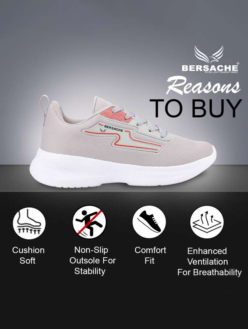 men grey lace up sport shoe - 22181203 -  Standard Image - 2