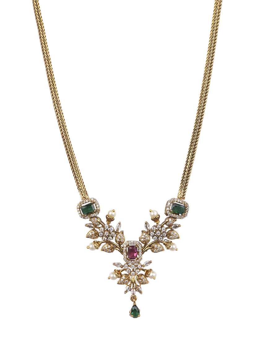 multi colored alloy necklaces and earring - 22181263 -  Standard Image - 2