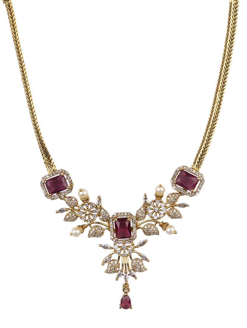 red alloy necklaces and earring - 22181264 -  Standard Image - 2