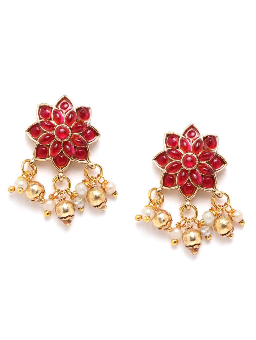 women minimalist red floral choker set - 22181282 -  Standard Image - 2