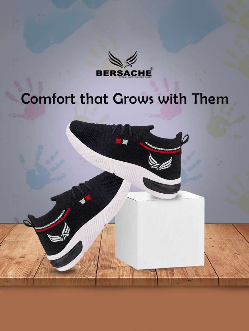 boys solid lace up sport shoes - 22181370 -  Standard Image - 2