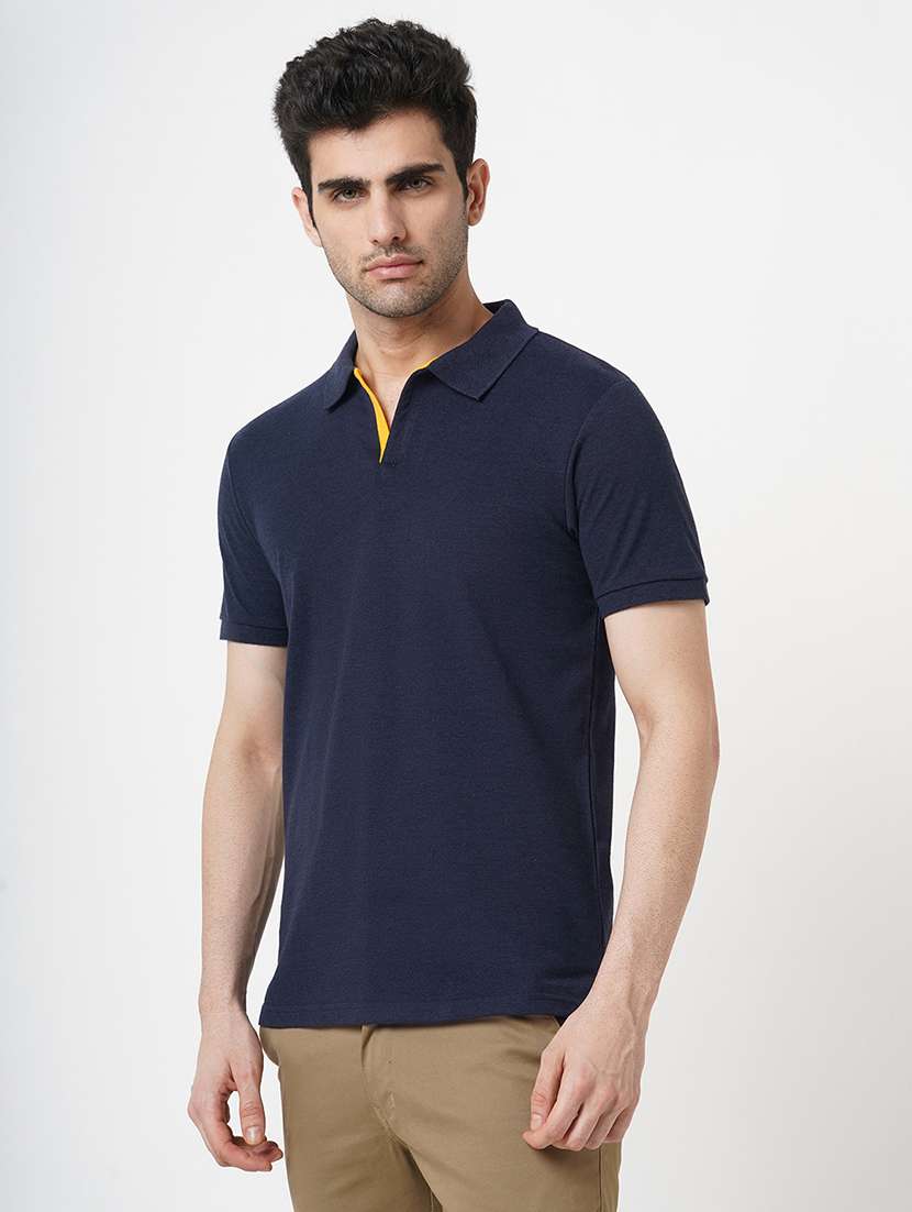 men solid short sleeve polo t-shirt - 22181397 -  Standard Image - 2