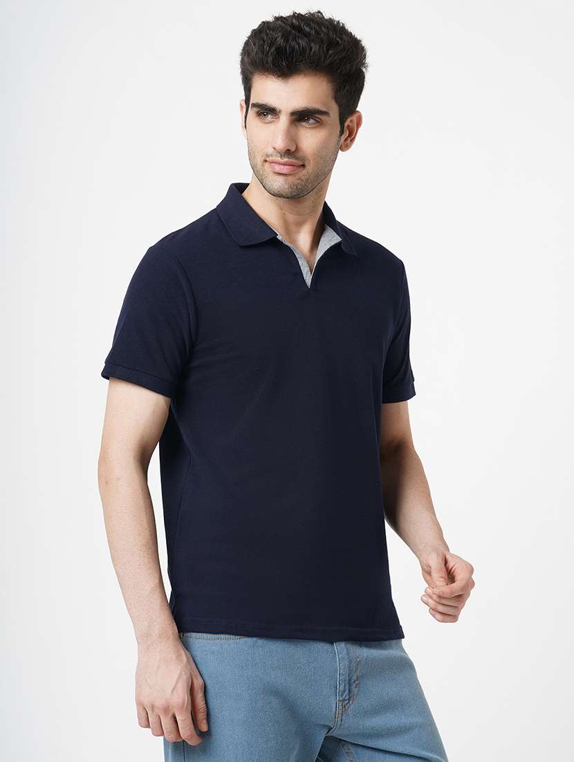 men solid short sleeve polo t-shirt - 22181399 -  Standard Image - 2