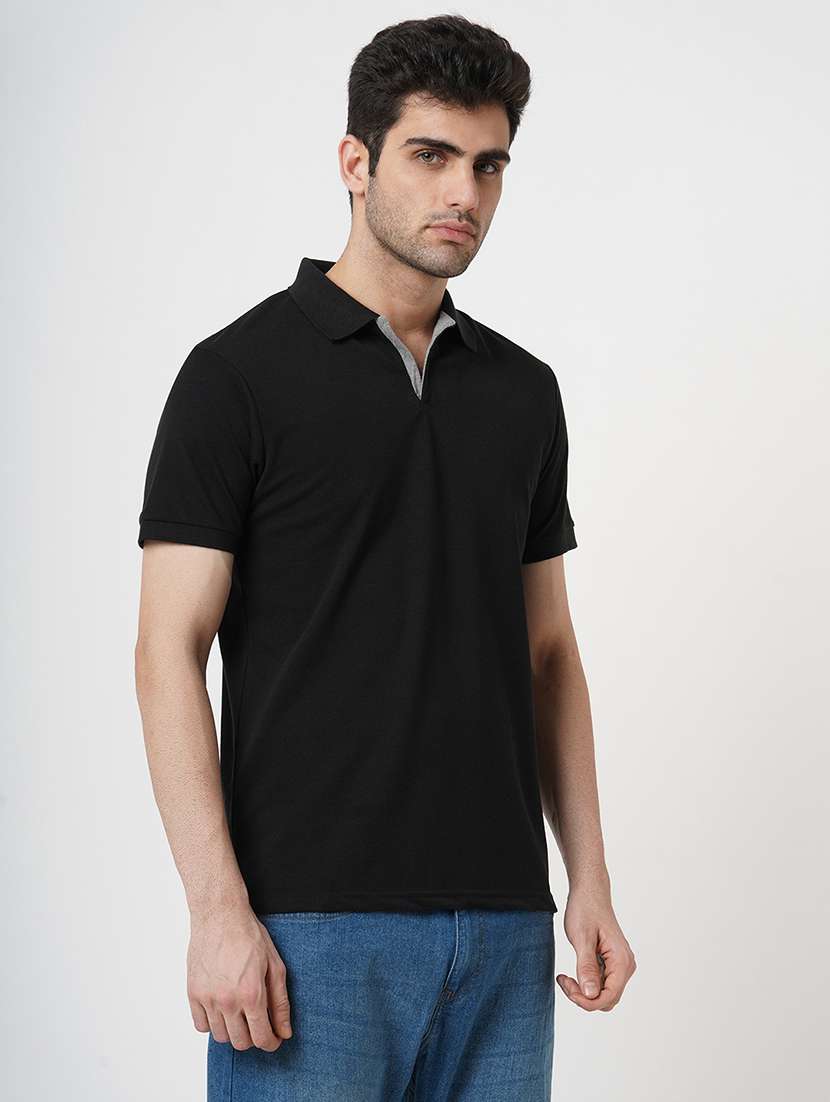 men solid short sleeve polo t-shirt - 22181400 -  Standard Image - 2