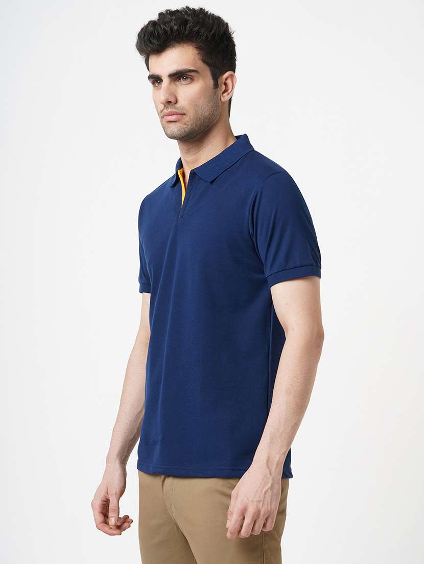 men solid short sleeve polo t-shirt - 22181402 -  Standard Image - 2