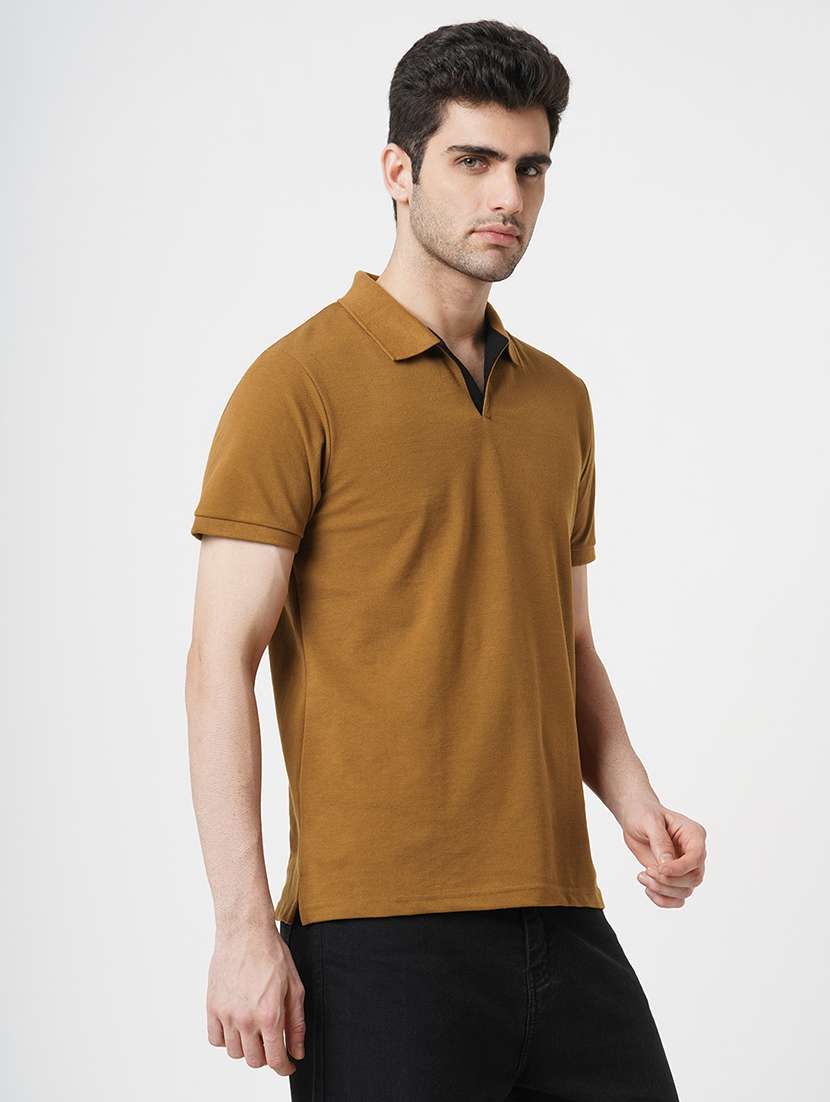 men solid short sleeve polo t-shirt - 22181404 -  Standard Image - 2