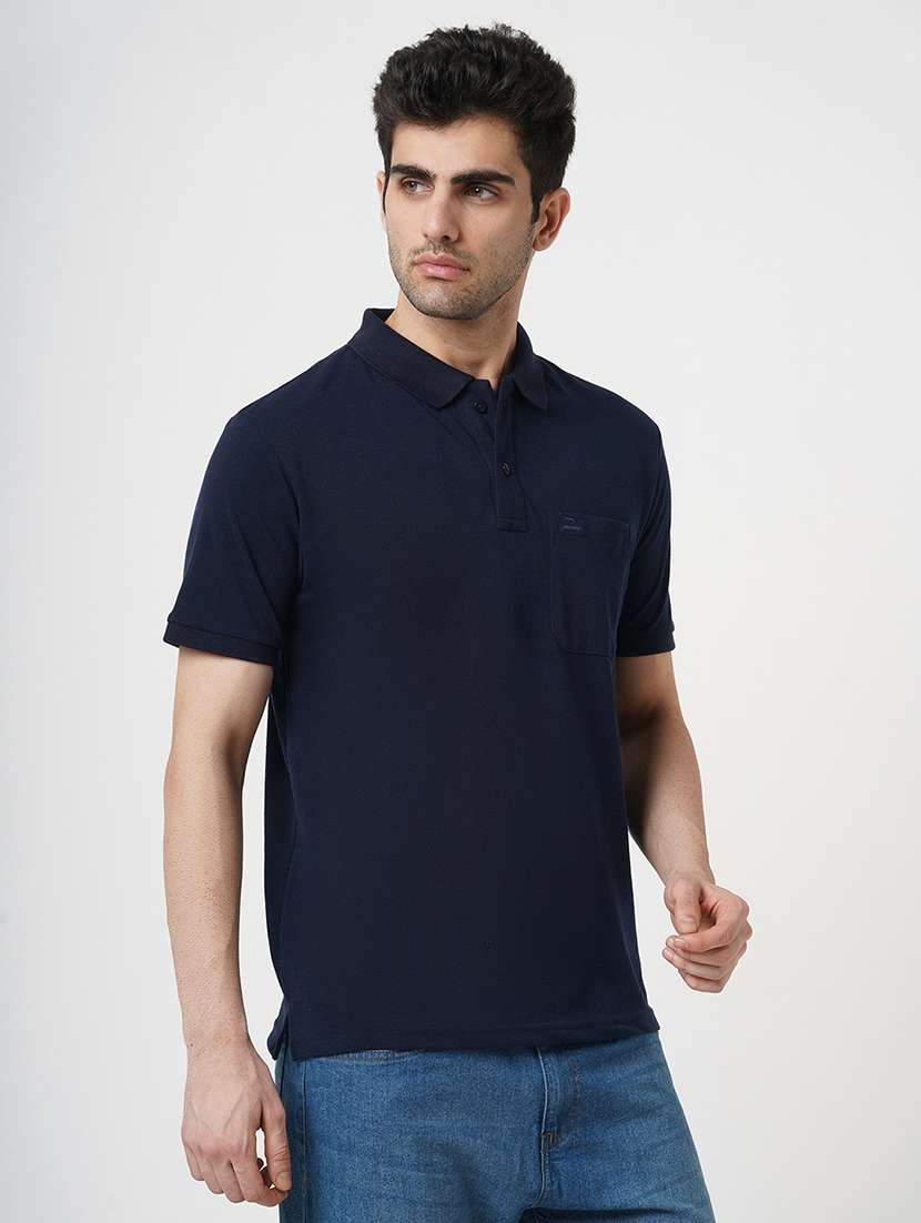 men solid short sleeve polo t-shirt - 22181405 -  Standard Image - 2