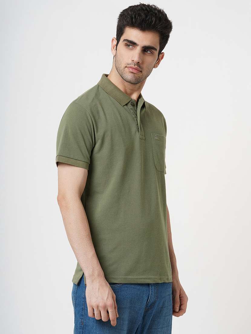 men solid short sleeve polo t-shirt - 22181406 -  Standard Image - 2