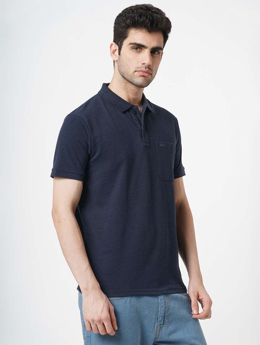 men solid short sleeve polo t-shirt - 22181407 -  Standard Image - 2