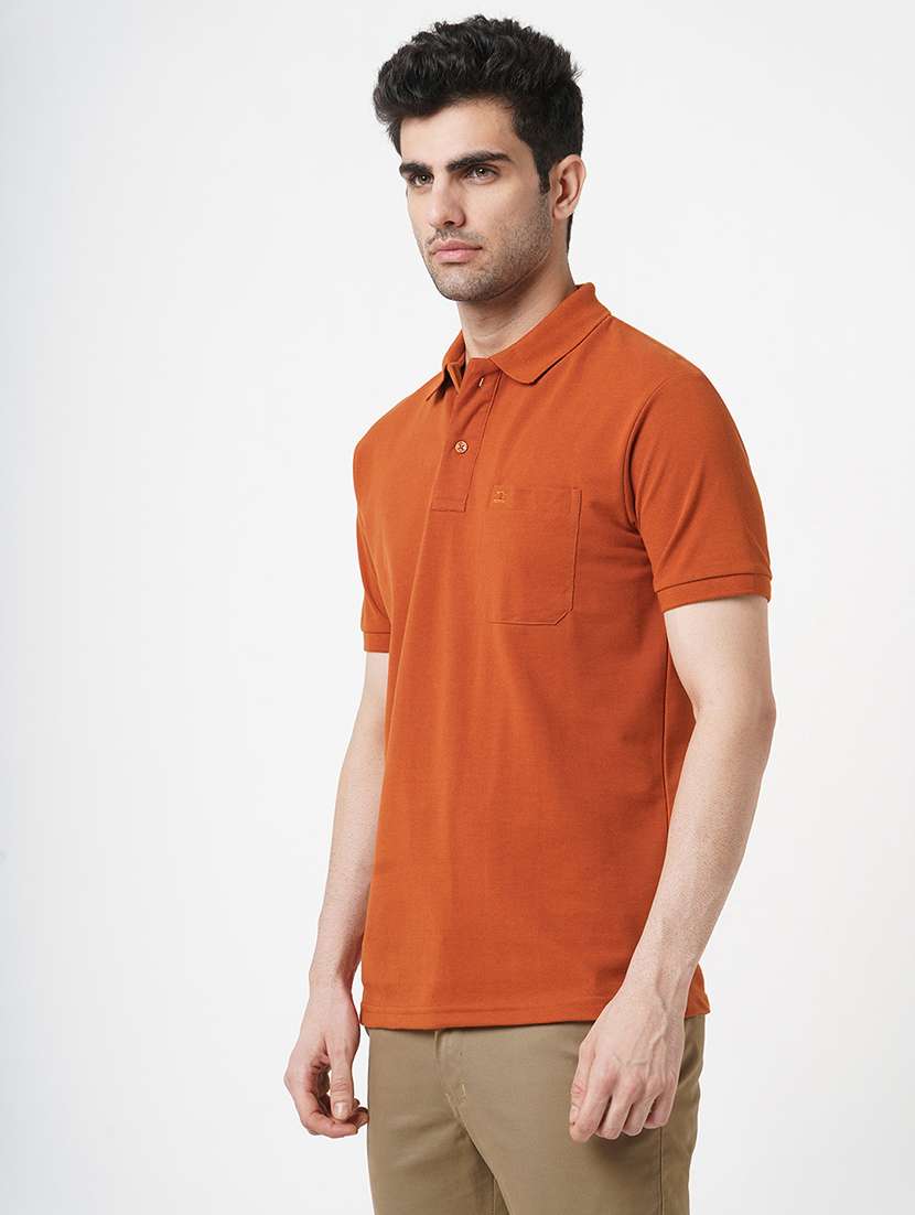 men solid short sleeve polo t-shirt - 22181410 -  Standard Image - 2
