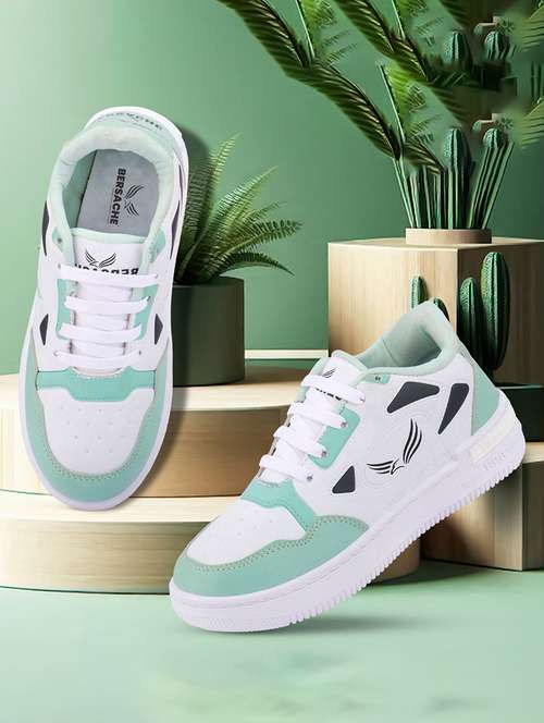 women green lace-up sneaker - 22181422 -  Standard Image - 0