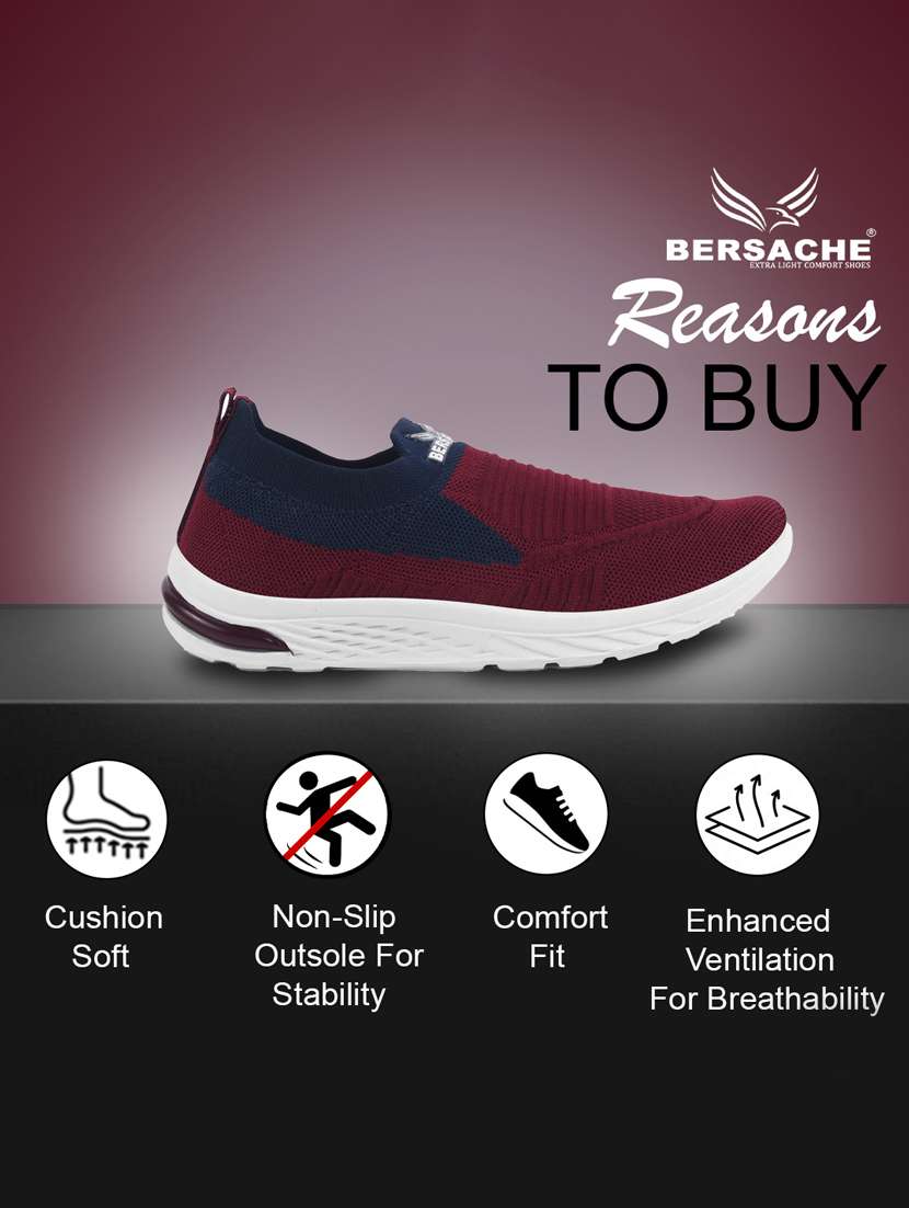 women maroon slip on sports shoe - 22181425 -  Standard Image - 2