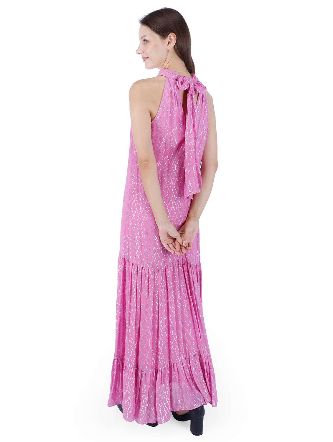 women embellished halter neck tiered dress - 22181436 -  Standard Image - 2