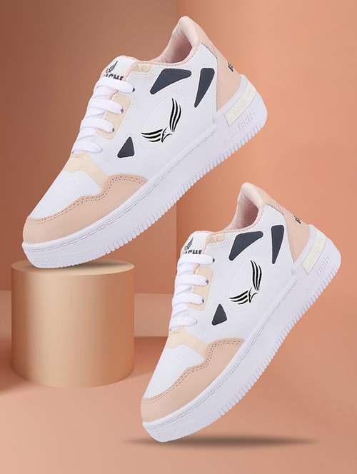 women beige lace-up sneaker - 22181507 -  Standard Image - 0