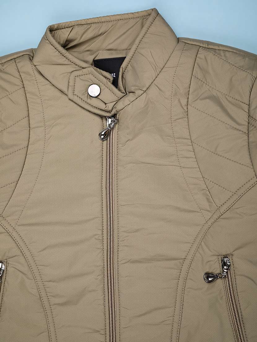 girls solid long sleeve quilted jacket - 22181510 -  Standard Image - 2