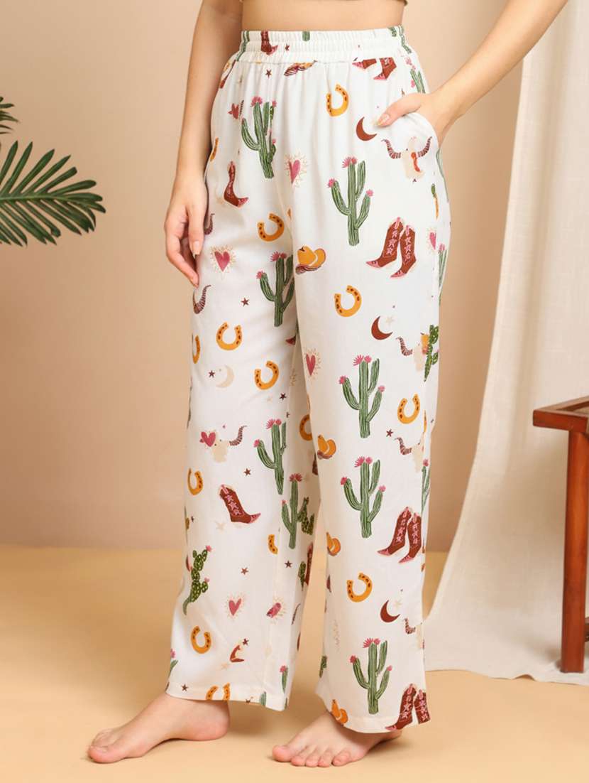 women printed mid rise pajama - 22181545 -  Standard Image - 2