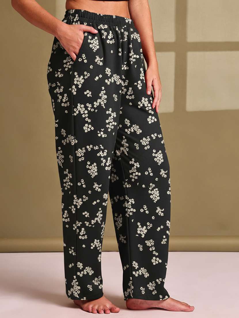 women printed mid rise lounge wear pajama - 22181548 -  Standard Image - 2