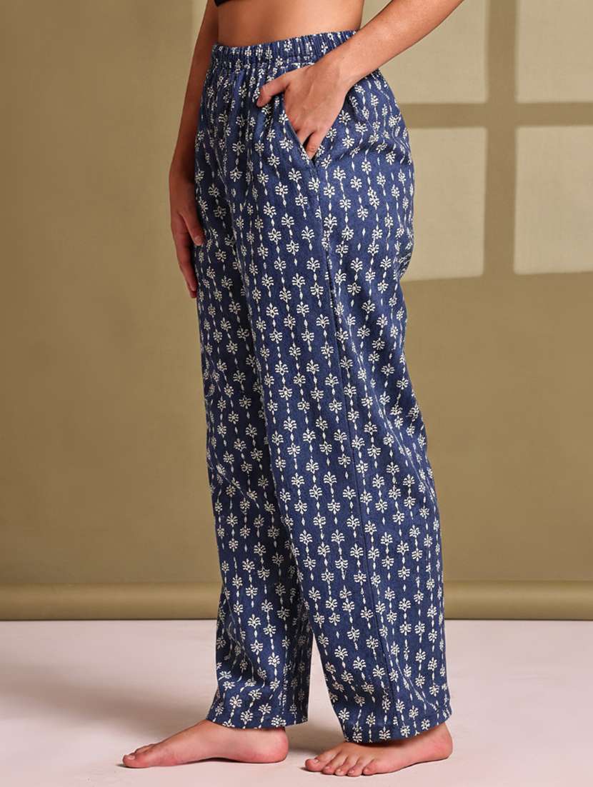 women printed mid rise lounge wear pajama - 22181551 -  Standard Image - 2