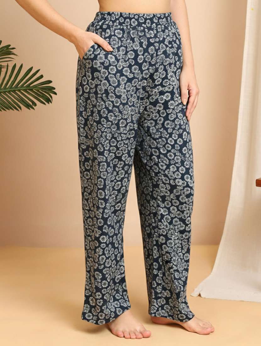 women printed mid rise lounge wear pajama - 22181564 -  Standard Image - 2