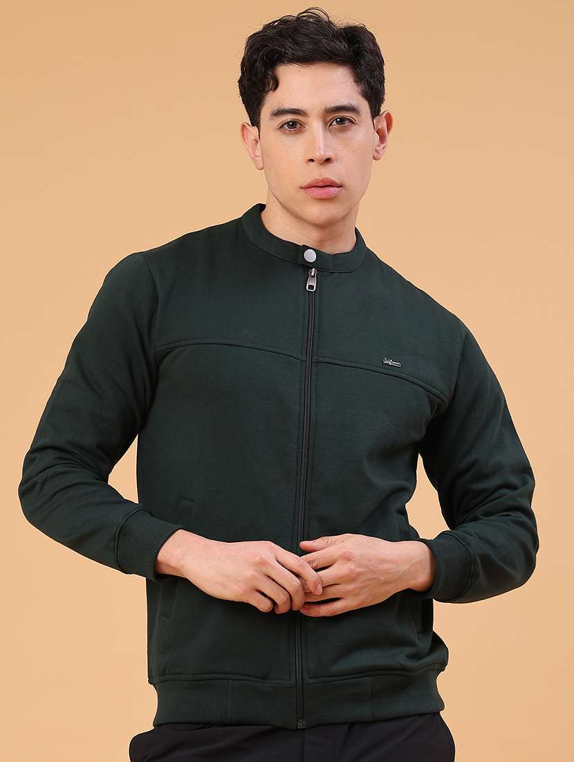 men solid long sleeve regular fit sweatshirt