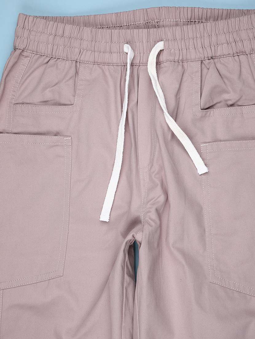 girls solid mid rise cargo - 22181841 -  Standard Image - 2