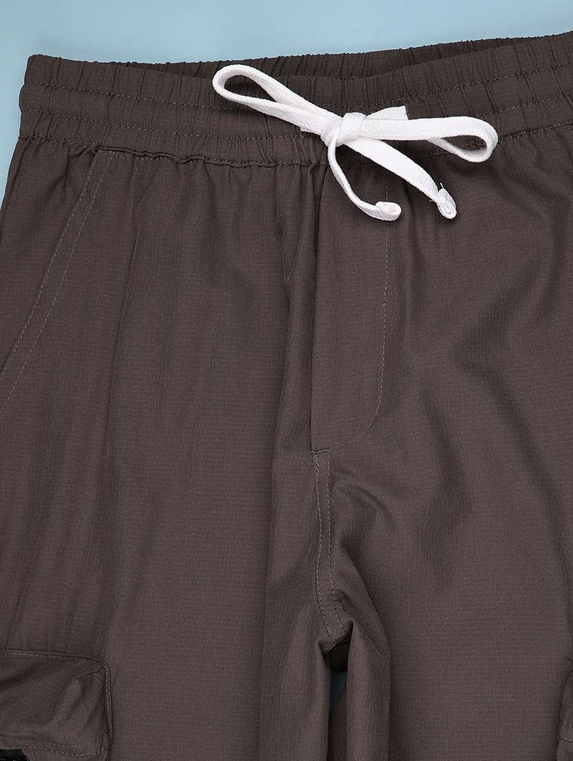 boys solid mid rise regular fit cargo - 22181845 -  Standard Image - 2