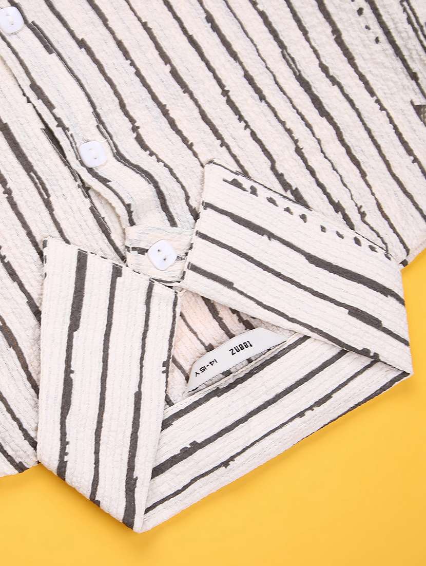 girls striped puff sleeve top - 22181859 -  Standard Image - 2