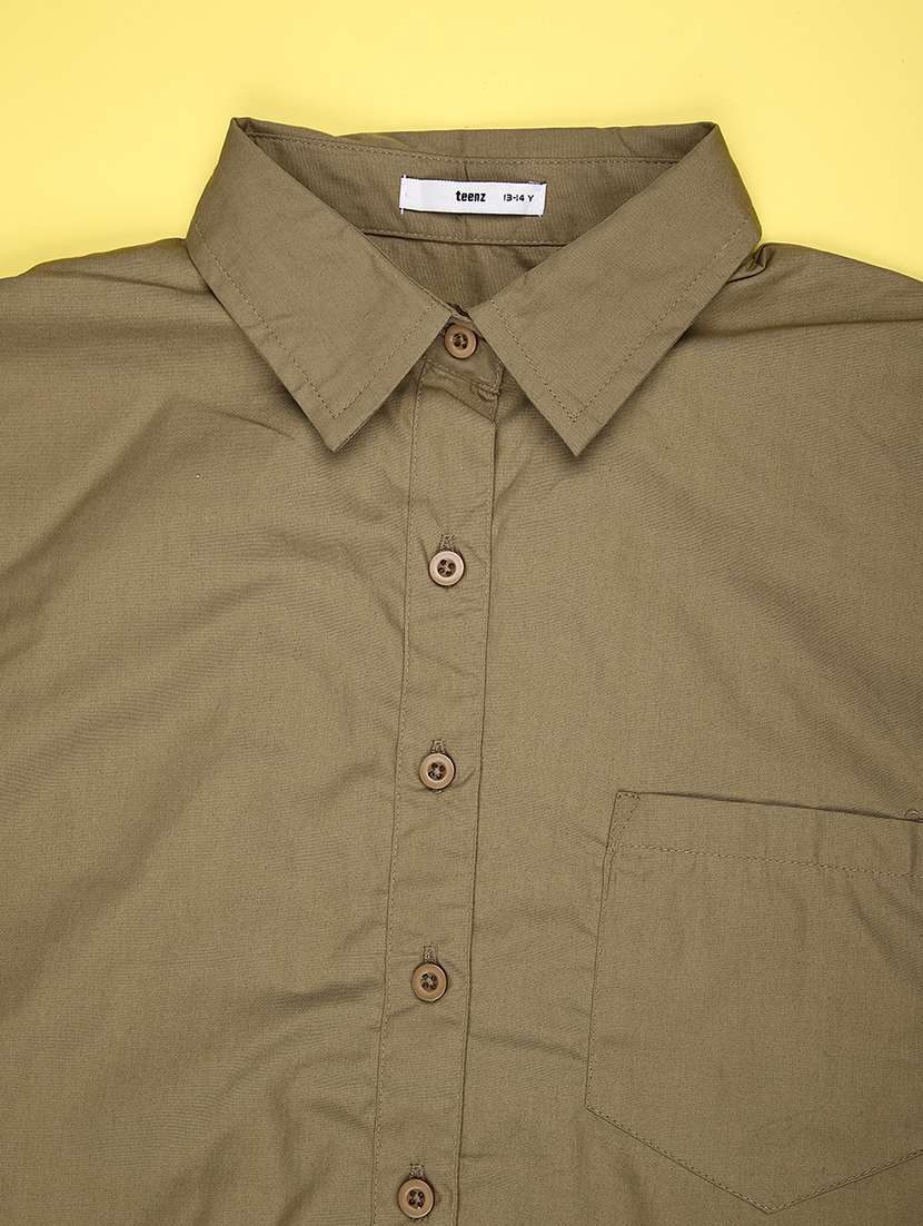 girls solid short sleeve top - 22181918 -  Standard Image - 2