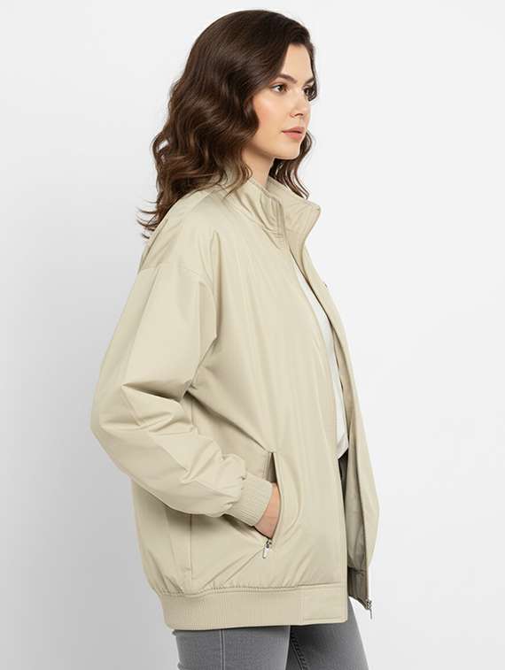 women solid long sleeve bomber jacket - 22182062 -  Standard Image - 2