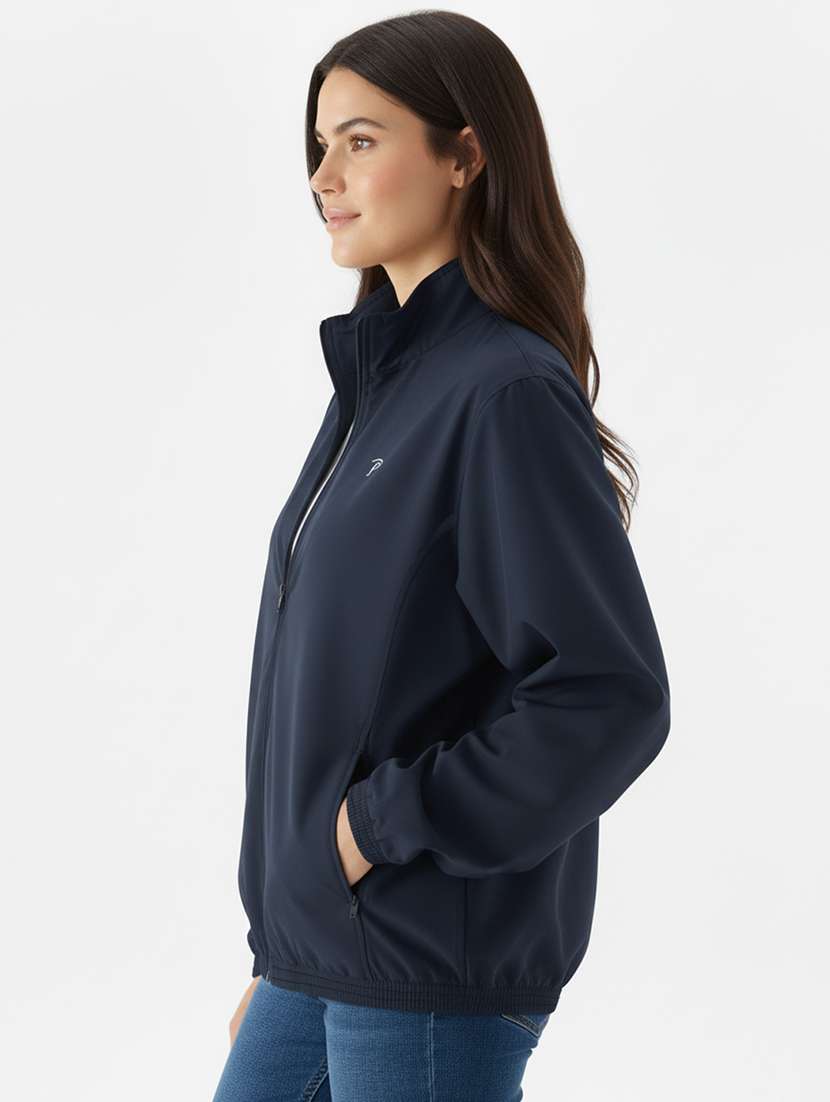 women solid long sleeve bomber jacket - 22182088 -  Standard Image - 2