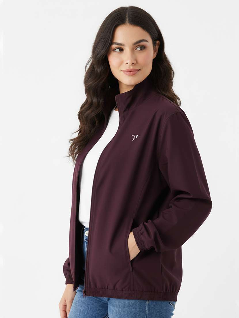 women solid long sleeve bomber jacket - 22182091 -  Standard Image - 2