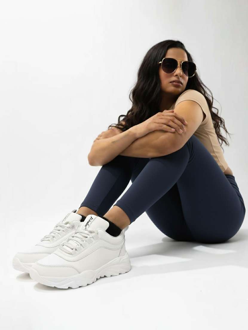 women white lace-up sports shoe - 22182114 -  Standard Image - 2