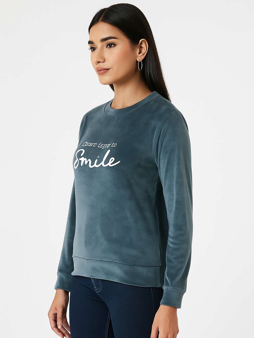 women printed long sleeve sweatshirt - 22182124 -  Standard Image - 2