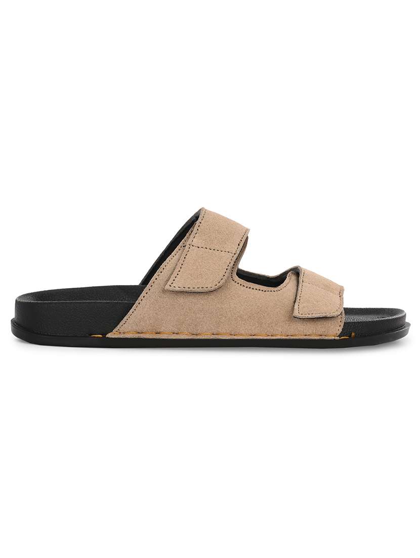 men beige slip on sandal - 22182135 -  Standard Image - 2