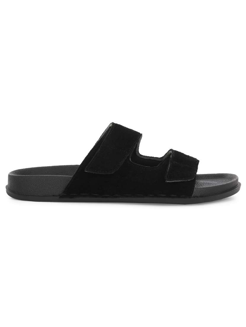 men black slip on sandal - 22182136 -  Standard Image - 2