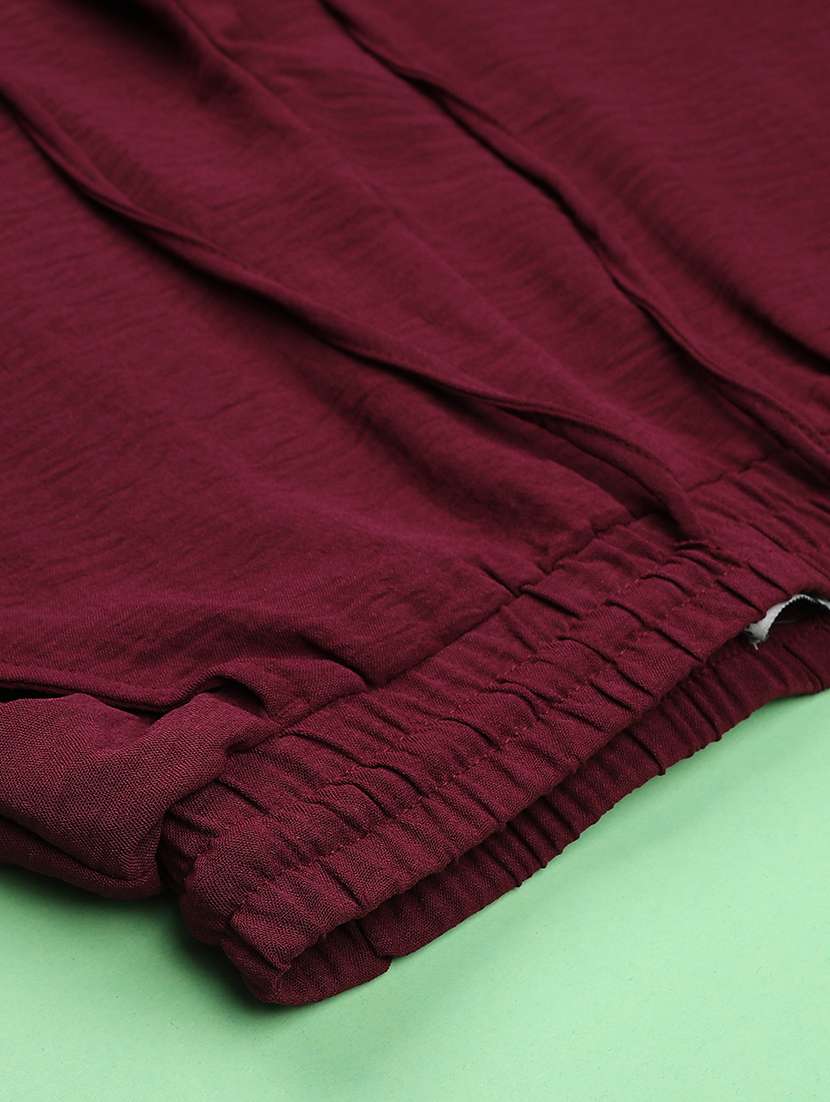 girls solid mid rise straight trouser - 22182142 -  Standard Image - 2