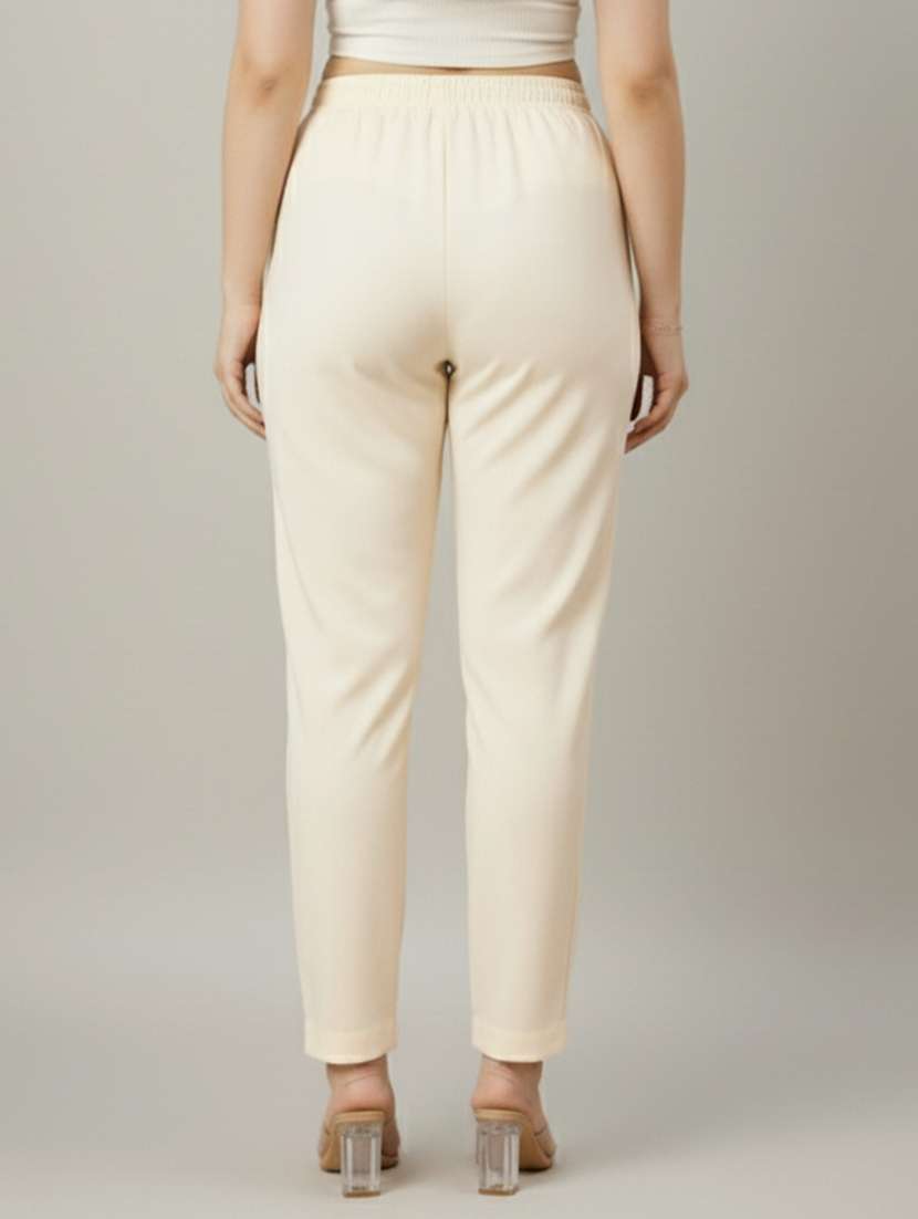 women solid mid rise tapered pant - 22182151 -  Standard Image - 2