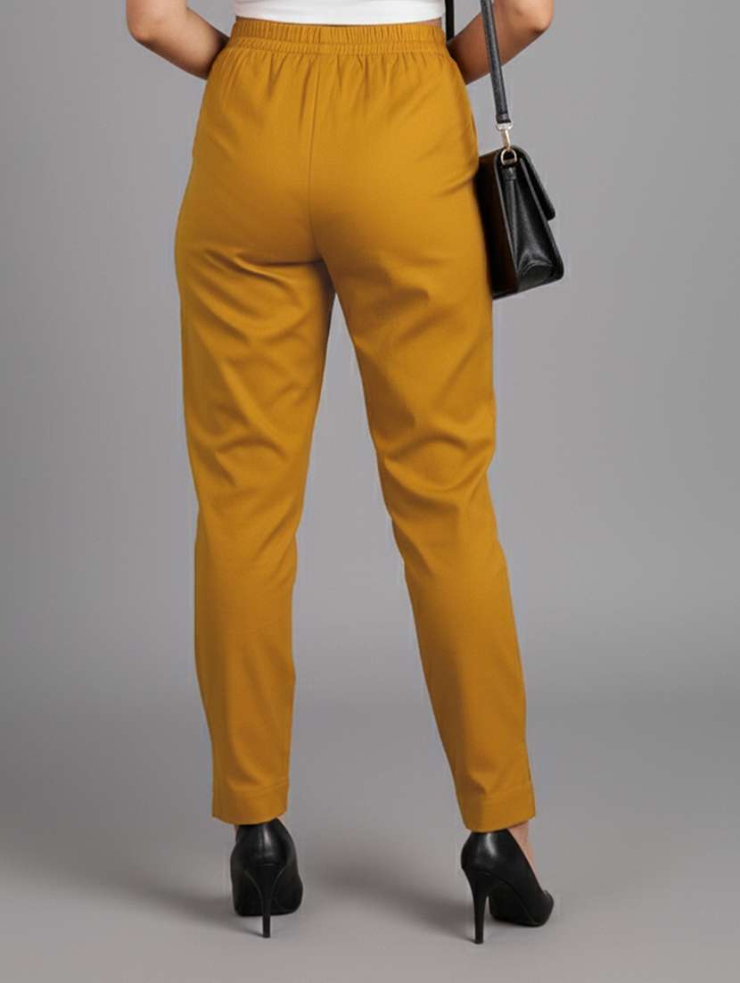 women solid mid rise tapered pant - 22182156 -  Standard Image - 2